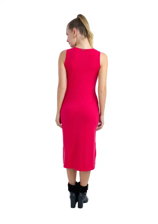 Vestido Head Free Canelado Decote V 