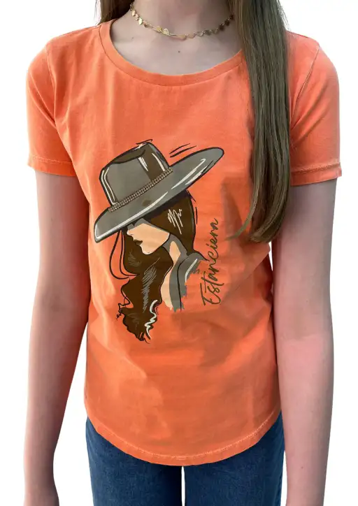 Tshirt Juvenil Estanciero Menina de Chapéu