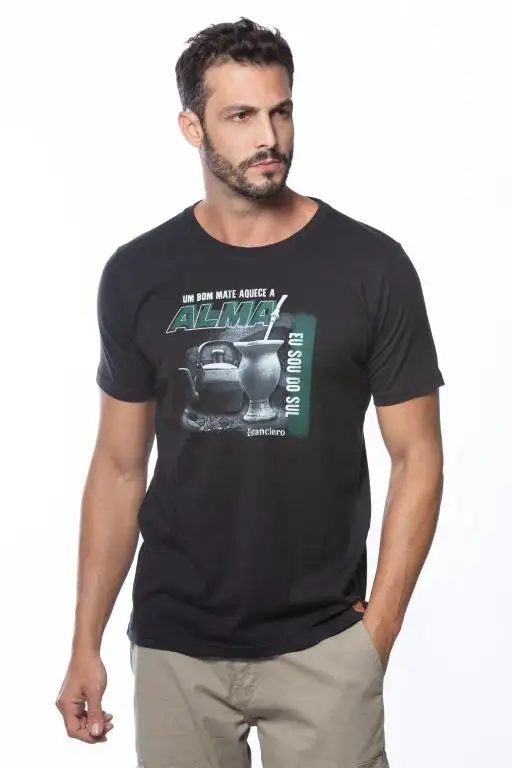 Camiseta Plus Size Masculina Estanciero Um Bom Mate