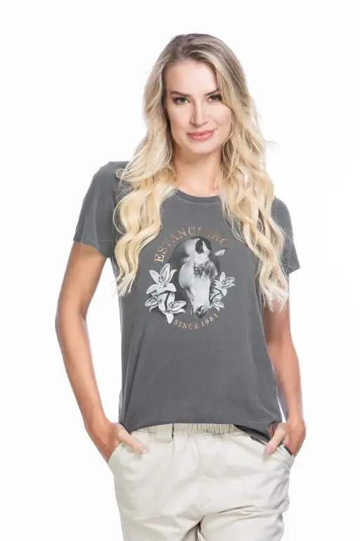 Tshirt Feminina Estanciera Cavalo 