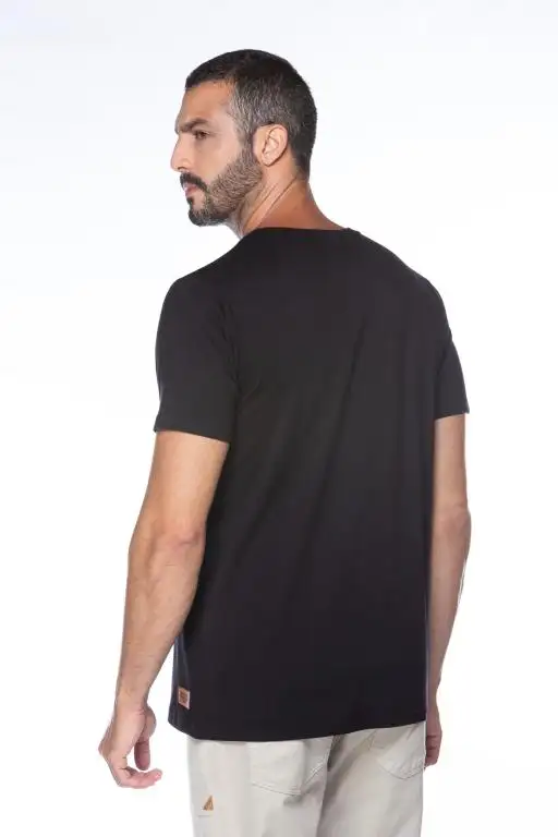 Camiseta Masculina Estanciero Cavalo Baio Preta