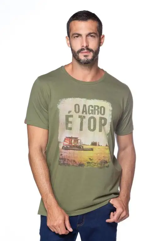 Camiseta Plus Size Masculina Estanciero Agro É Top