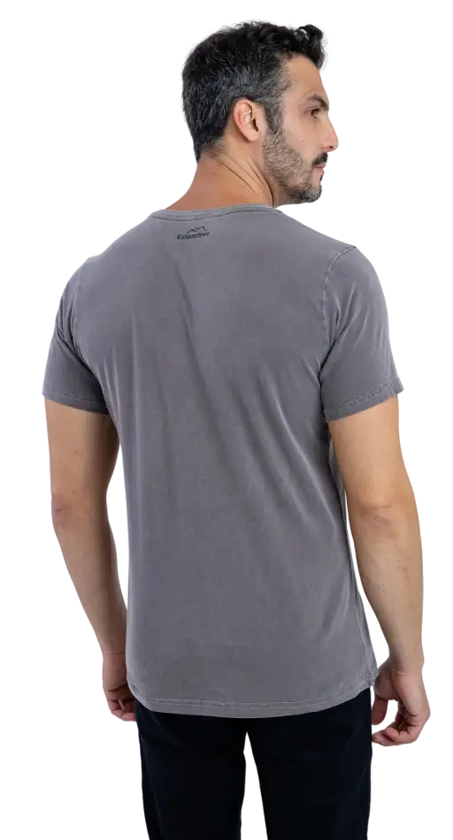 Camiseta Masculina Estanciero Cavalo Marrom