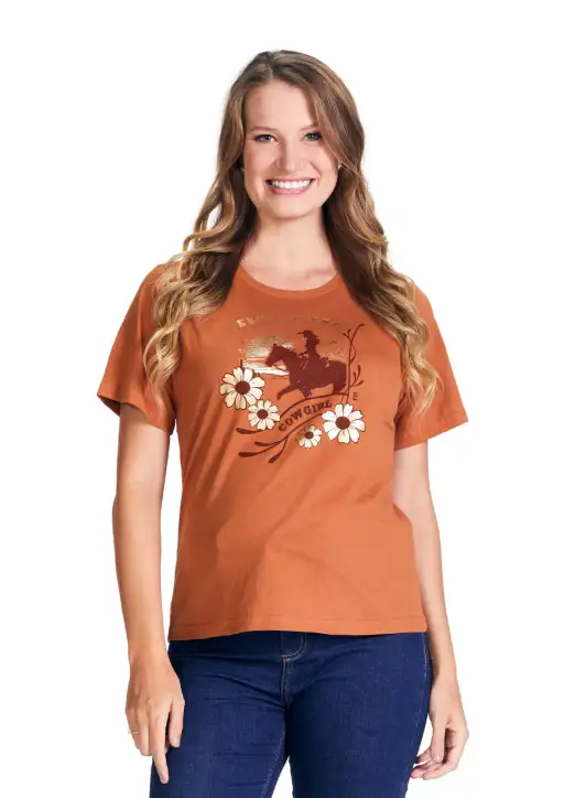 Tshirt Feminina Estanciera Cavalgada