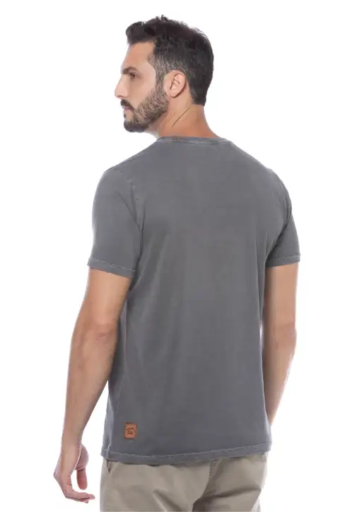 Camiseta Masculina Estanciero Bagual Cinza