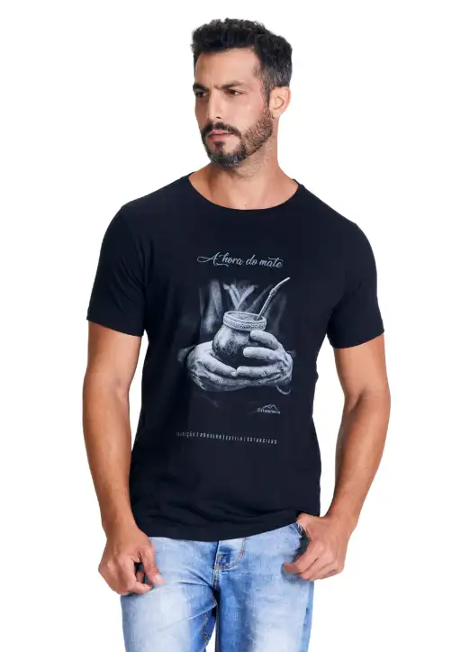 Camiseta Masculina Estanciero A Hora Do Mate