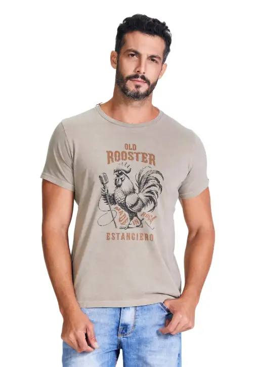 Camiseta Masculina Estanciero Galo Velho Estonada