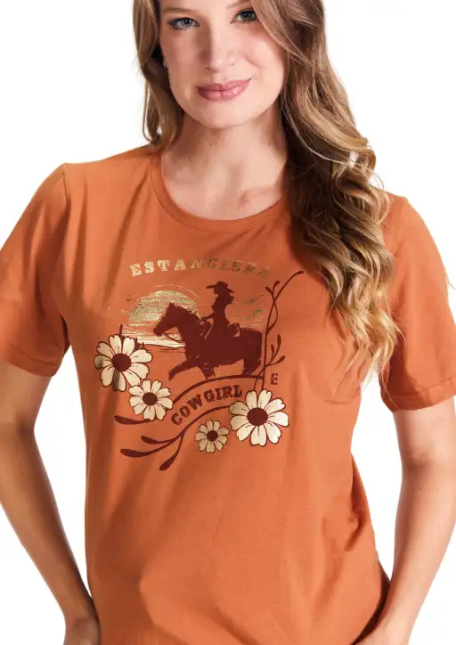 Tshirt Feminina Estanciera Cavalgada