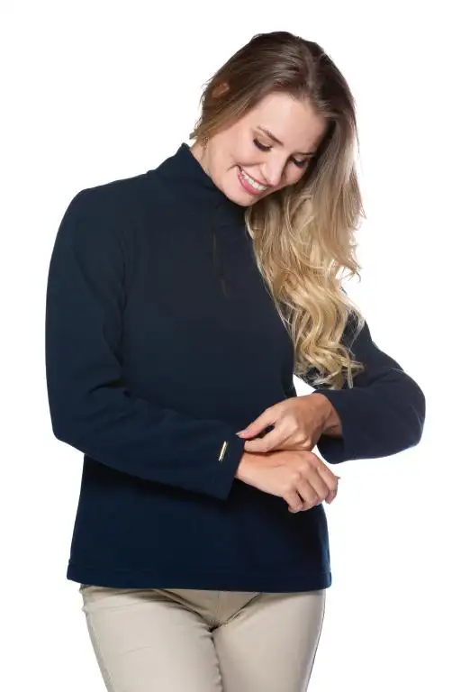Blusa Microsoft Estanciero Meio Ziper Feminina