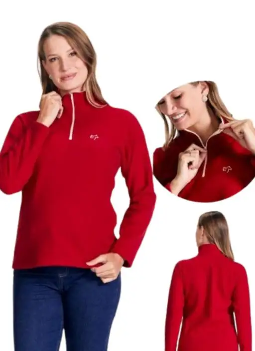BLUSA SOFT BICOLOR DE GOLA FEM ESTANCIERO 