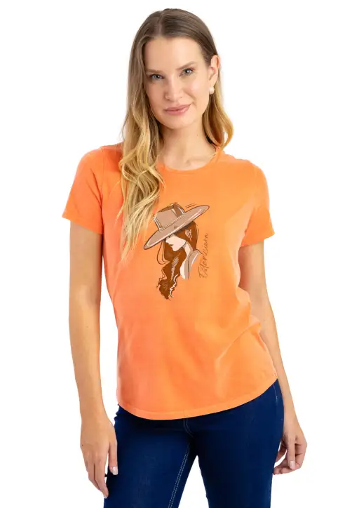 Tshirt Feminina Estanciera Chapéu Strass