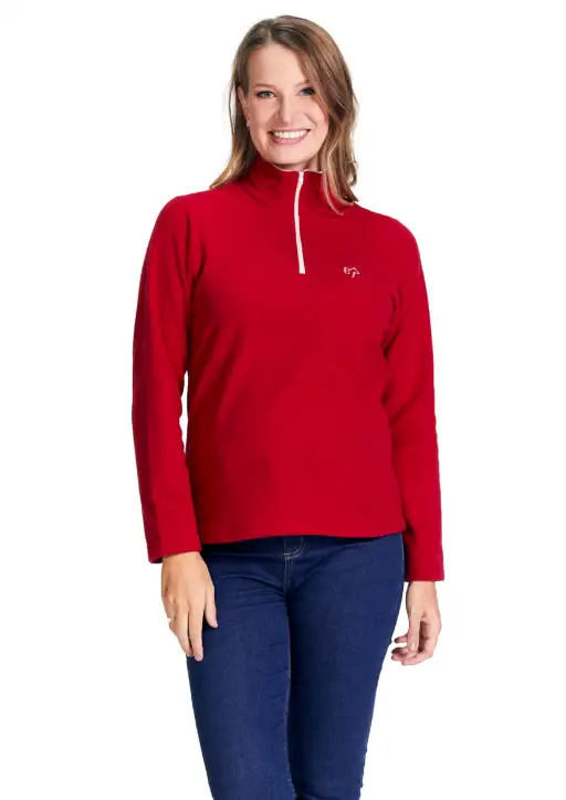 Blusa Feminina de Soft Bicolor com Gola Estanciero 