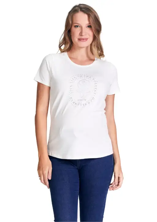 T-shirt Feminina Head Free Estampa em Foil