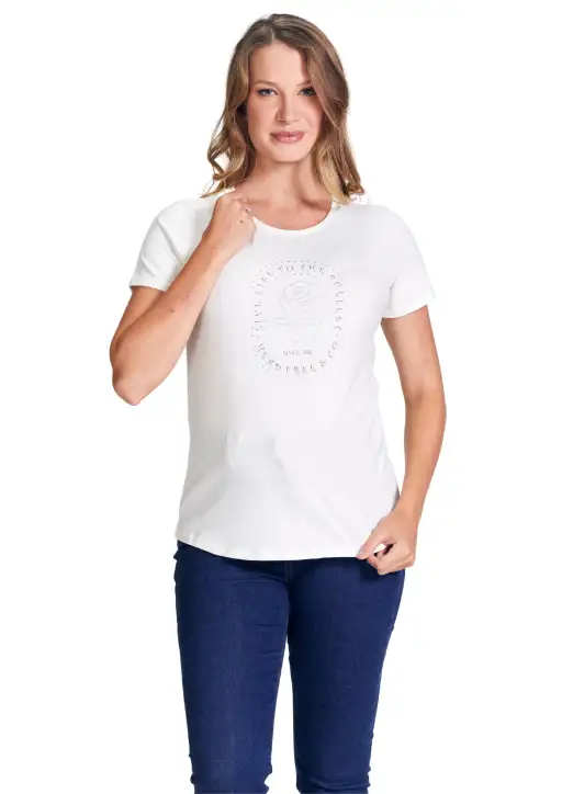 T-shirt Feminina Head Free Estampa em Foil