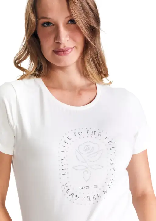 T-shirt Feminina Head Free Estampa em Foil