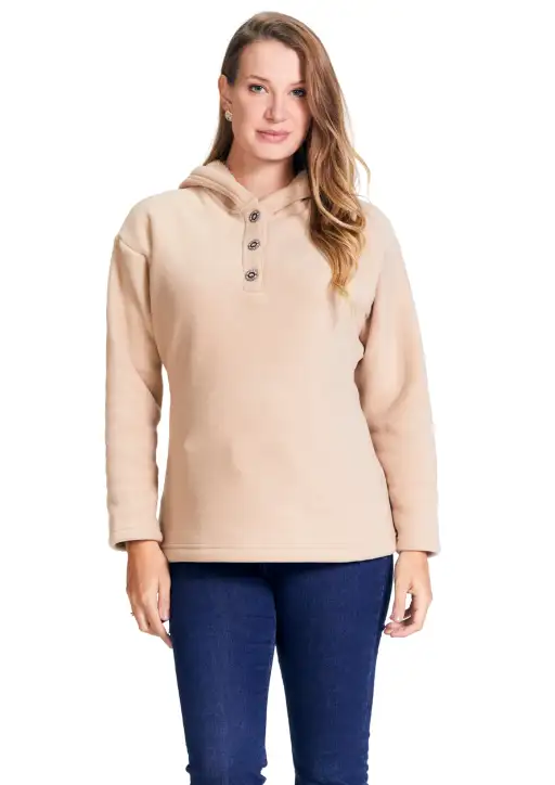 Blusa Sherpa com Capuz Feminina Estanciero