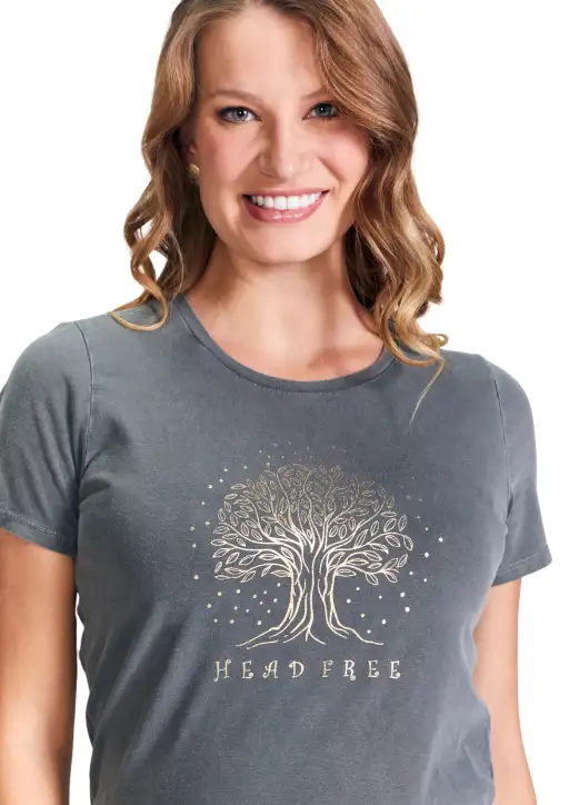 Tshirt Feminina Head Free Raiz & Liberdade -  Tree