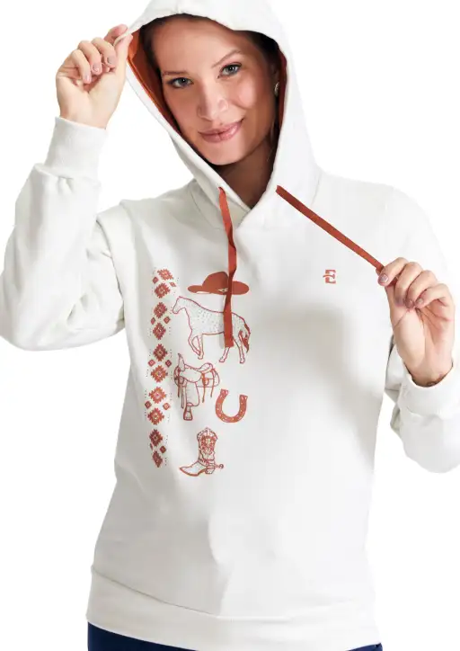 Moletom Capuz Feminino Estanciero com Strass