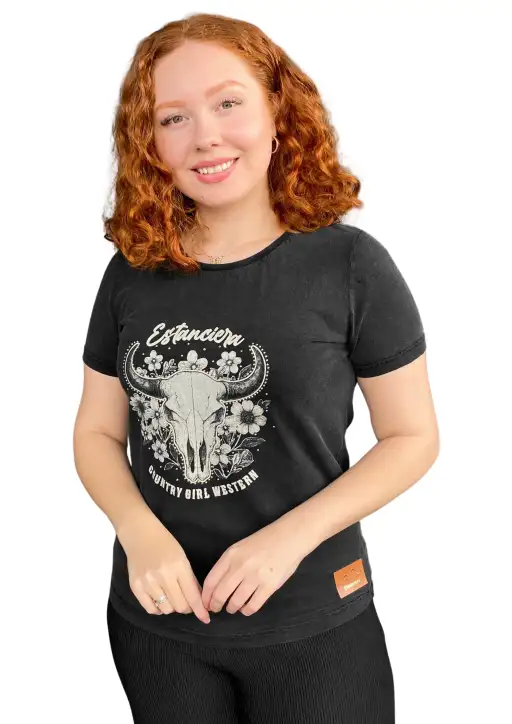 T-shirt Feminina Estanciera Oversized Country Western