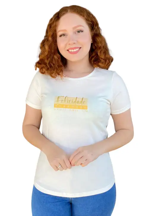 Tshirt Oversized Feminina Head Free Felicidade