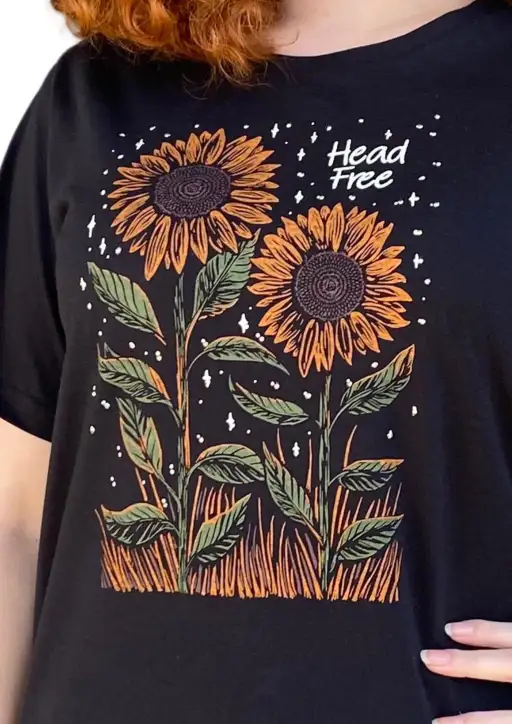 Tshirt Feminina Head Free Girassol