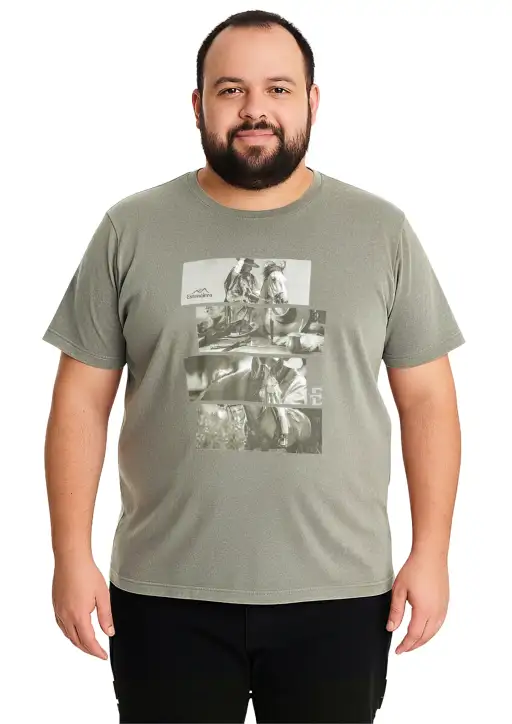 Camiseta Masculina Estanciero Paixão Campeira Plus Size 