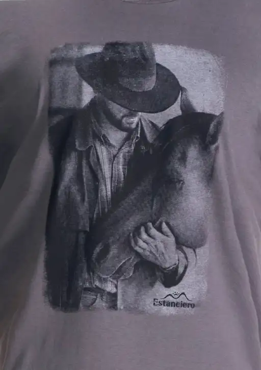 Camiseta Masculina Estanciero Homem e Cavalo Plus Size 