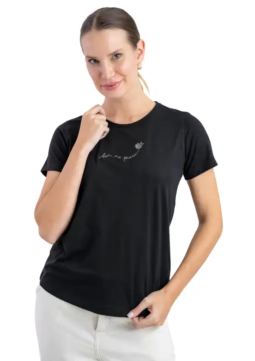 Tshirt Feminina Head Free Bordada Bem Me Quero