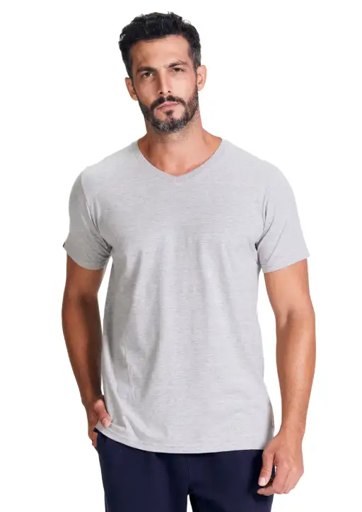 Camiseta Masculina Head Free Básica Decote V