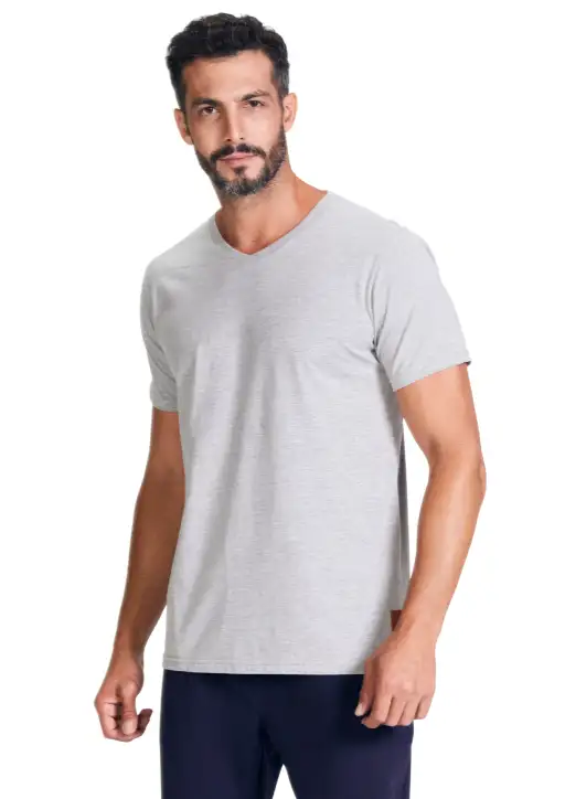 Camiseta Masculina Head Free Básica Decote V