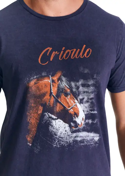 Camiseta Masculina Estanciero Cavalo Crioulo