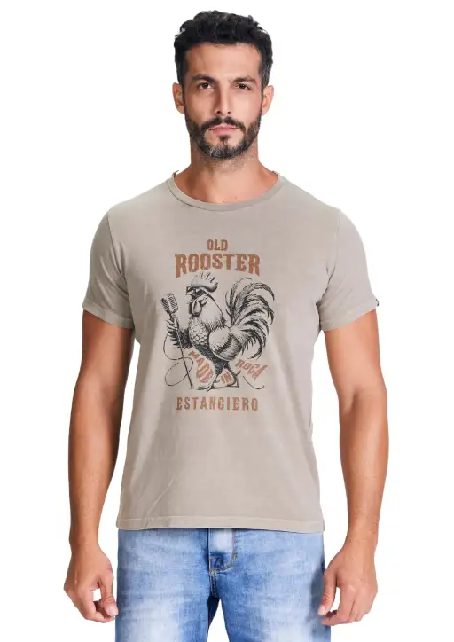 Camiseta Masculina Estanciero Galo Velho Estonada