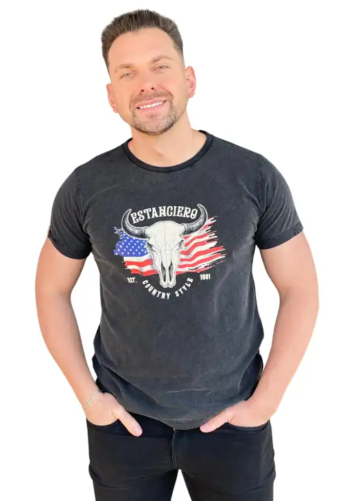 Camiseta Masculina Estanciero Country Style Texas EUA