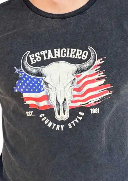 Camiseta Masculina Estanciero Country Style Texas EUA