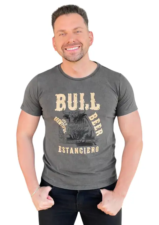 Camiseta Masculina Estanciero Bull Beer