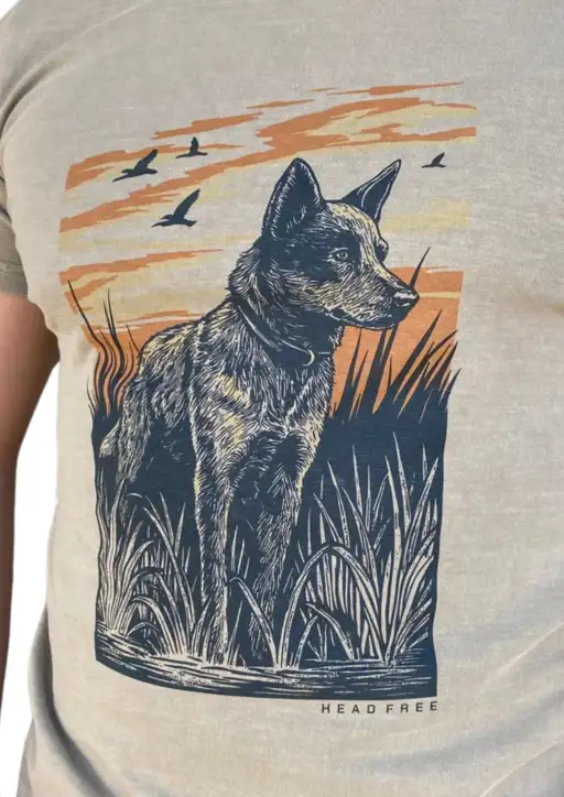 Camiseta Masculina Head Free Dog Boiadeiro-Australiano