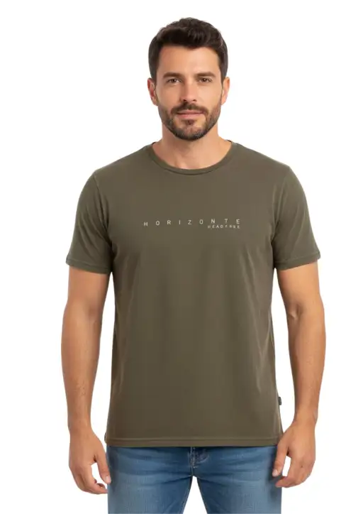 Camiseta Masculina Head Free Horizonte Verde
