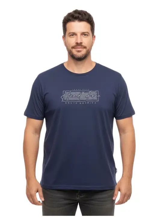 Camiseta Plus Masculina Head Free South America 