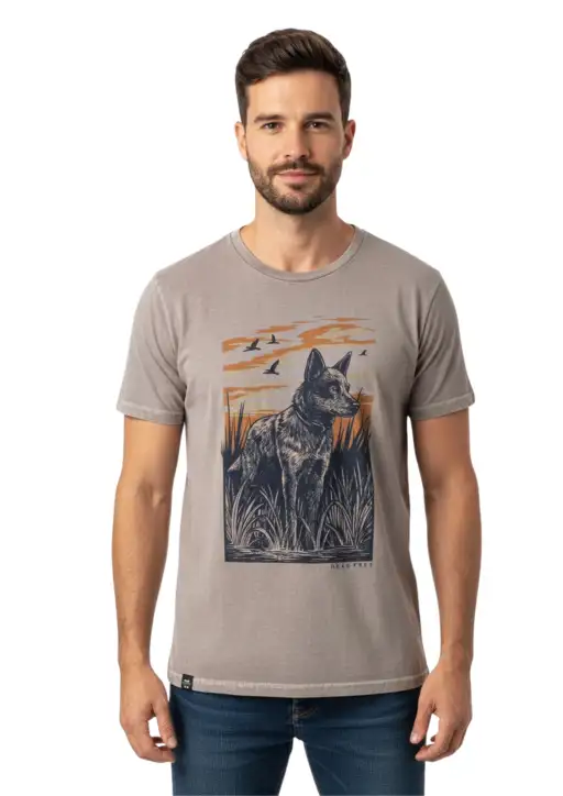 Camiseta Masculina Head Free  Boiadeiro Australiano