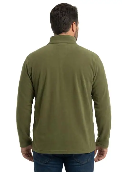 Blusa Plus size Soft Fleece Masculina Estanciero  Meio Ziper