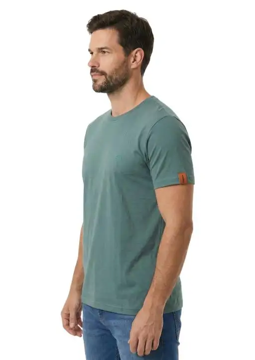 Camiseta Masculina Estanciero Básica Bordada
