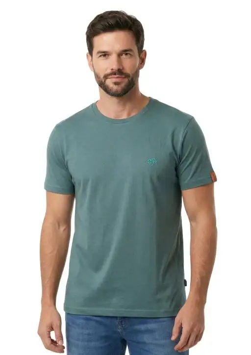 Camiseta Masculina Estanciero Básica Bordada