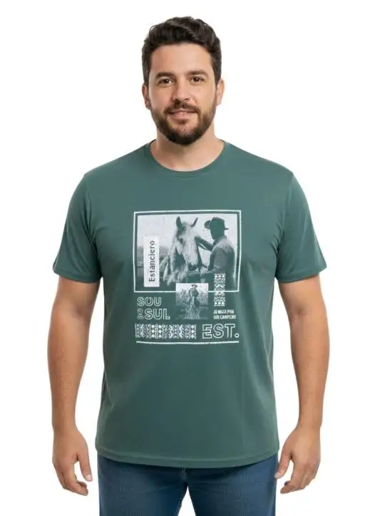 Camiseta Plus Size Masculina Estanciero Sou do Sul