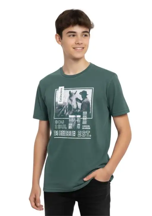 Camiseta Juvenil Masculina Estanciero Sou do Sul