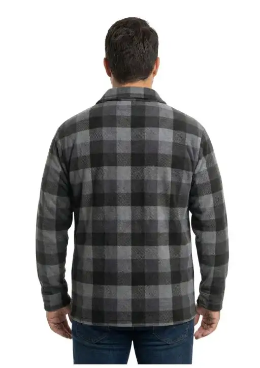  Blusa Sherpa Forrada Botões Masculina Estanciero