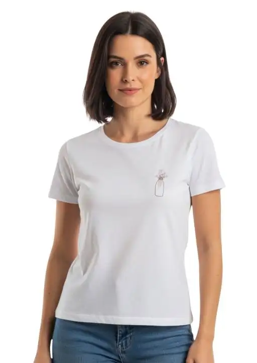 Shirt Feminina Head Free Flor no Pote