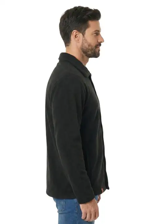 Blusa Masculina Sherpa Estanciero com Botões Peluciada