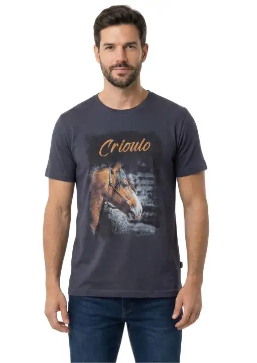Camiseta Masculina Estanciero Cavalo Crioulo
