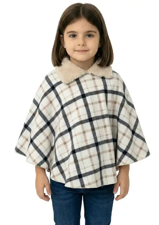 Poncho Infantil Sherpa Feminino Estanciero Peluciado