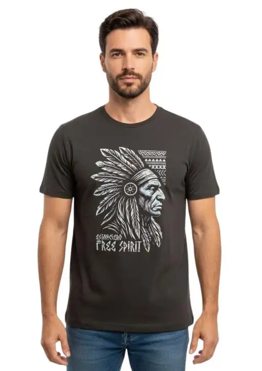 Camiseta Masculina Estanciero Índio Free Spirit
